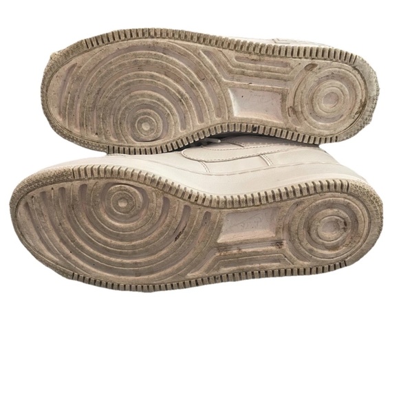 Nike Mens White Air Force One AF1 Shoes 10 Minimal Creasing Fair Condition - Picture 8 of 10